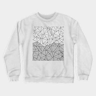 AB Half and Half White Crewneck Sweatshirt